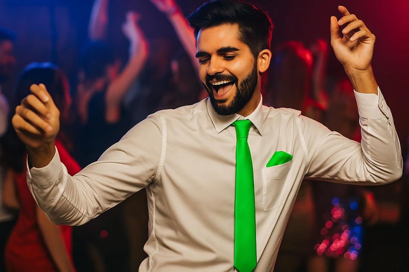 Trilece Ties for Men - Mens Solid Color Formal Necktie and Pocket Square Sets - Image 2